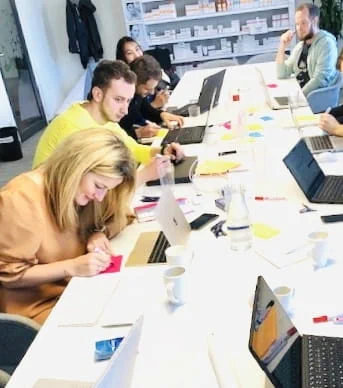 People working on Laptops