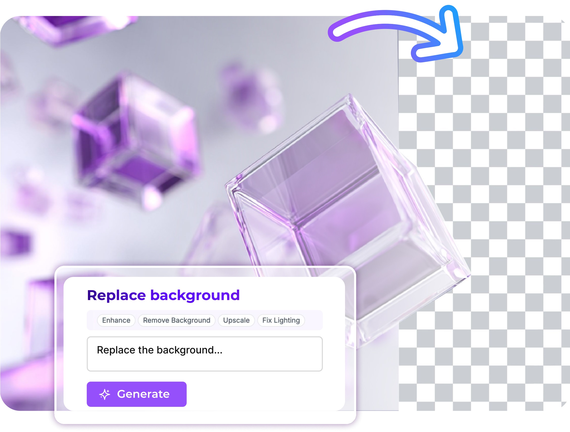 Dynamic background replacement - product photography with AI-enhanced background transformation