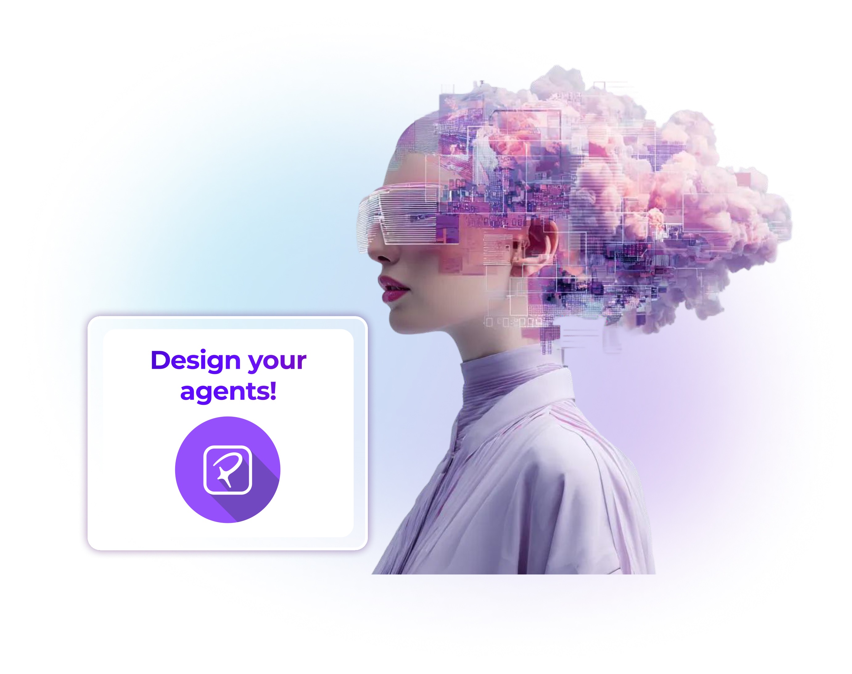 Autonomous AI agents collaborating in futuristic workspace with automated workflows and intelligent task management