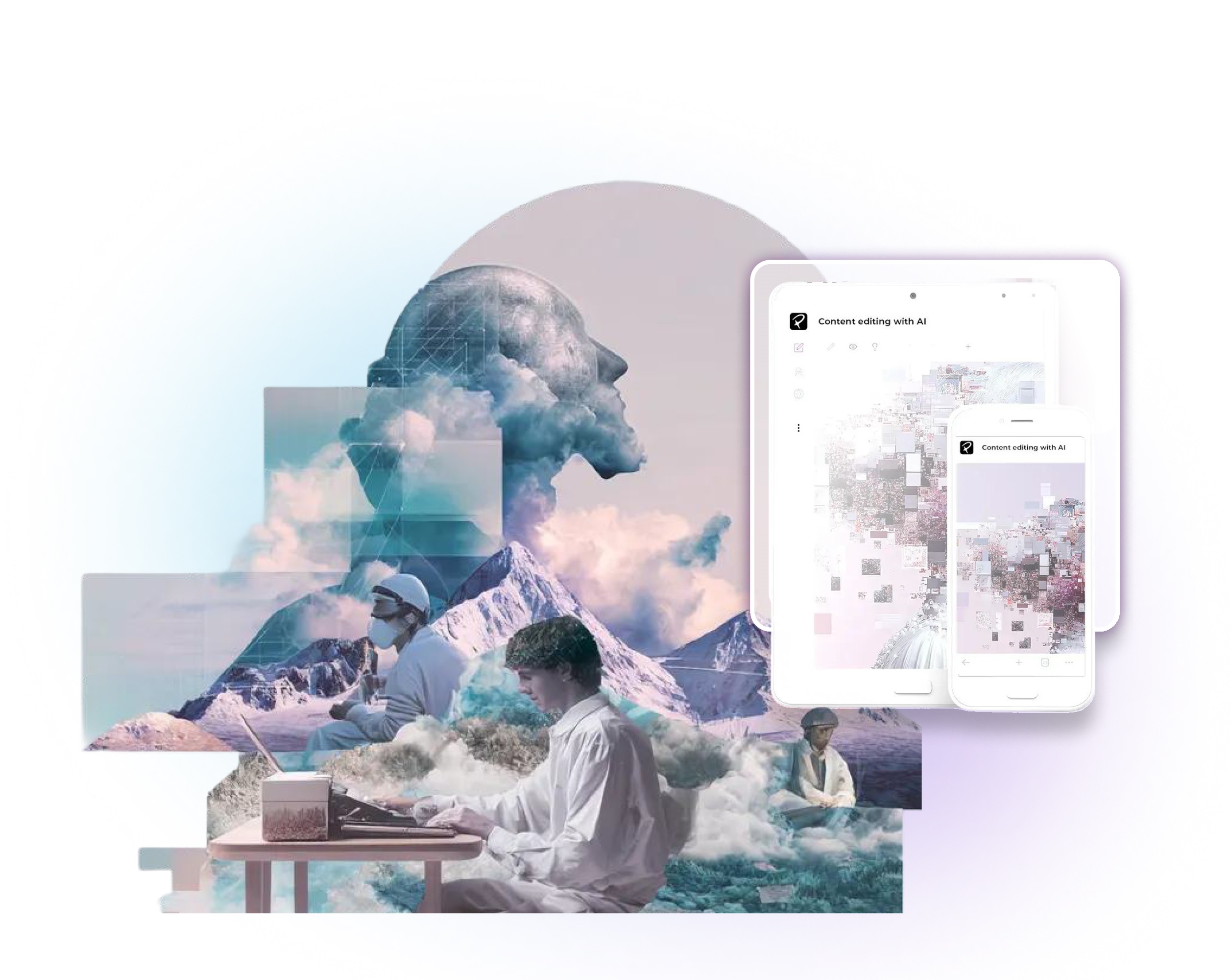 Parhelia WYSIWYG visual editor interface with drag-and-drop components and real-time content preview