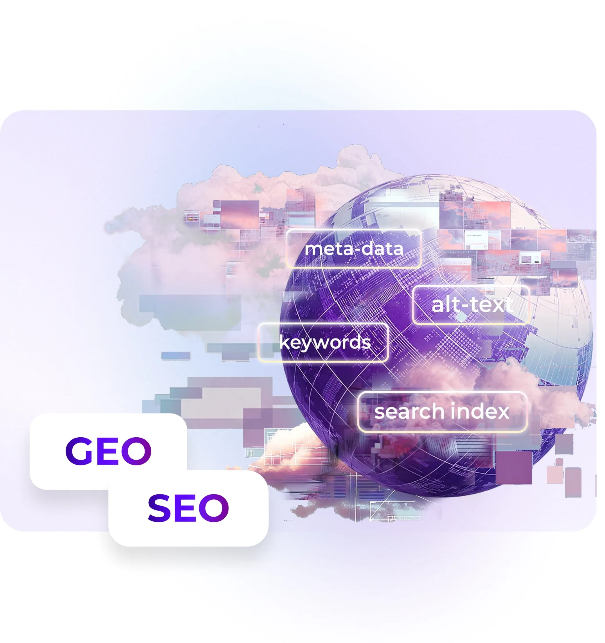 Sitecore XP and XM SEO and generative engine optimization dashboard with keyword analytics and search rankings