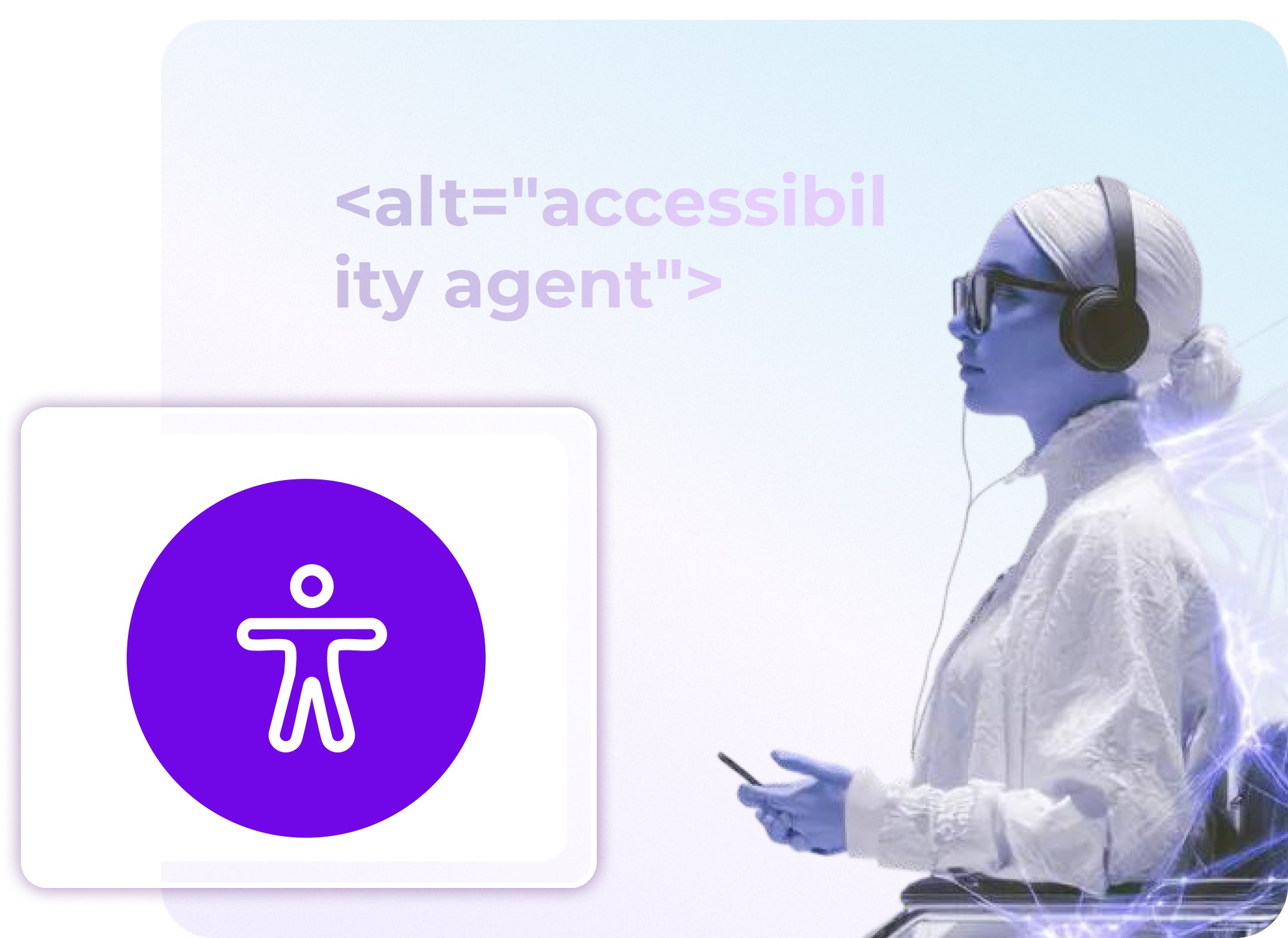 Accessibility compliance interface showing WCAG standards and inclusive design tools