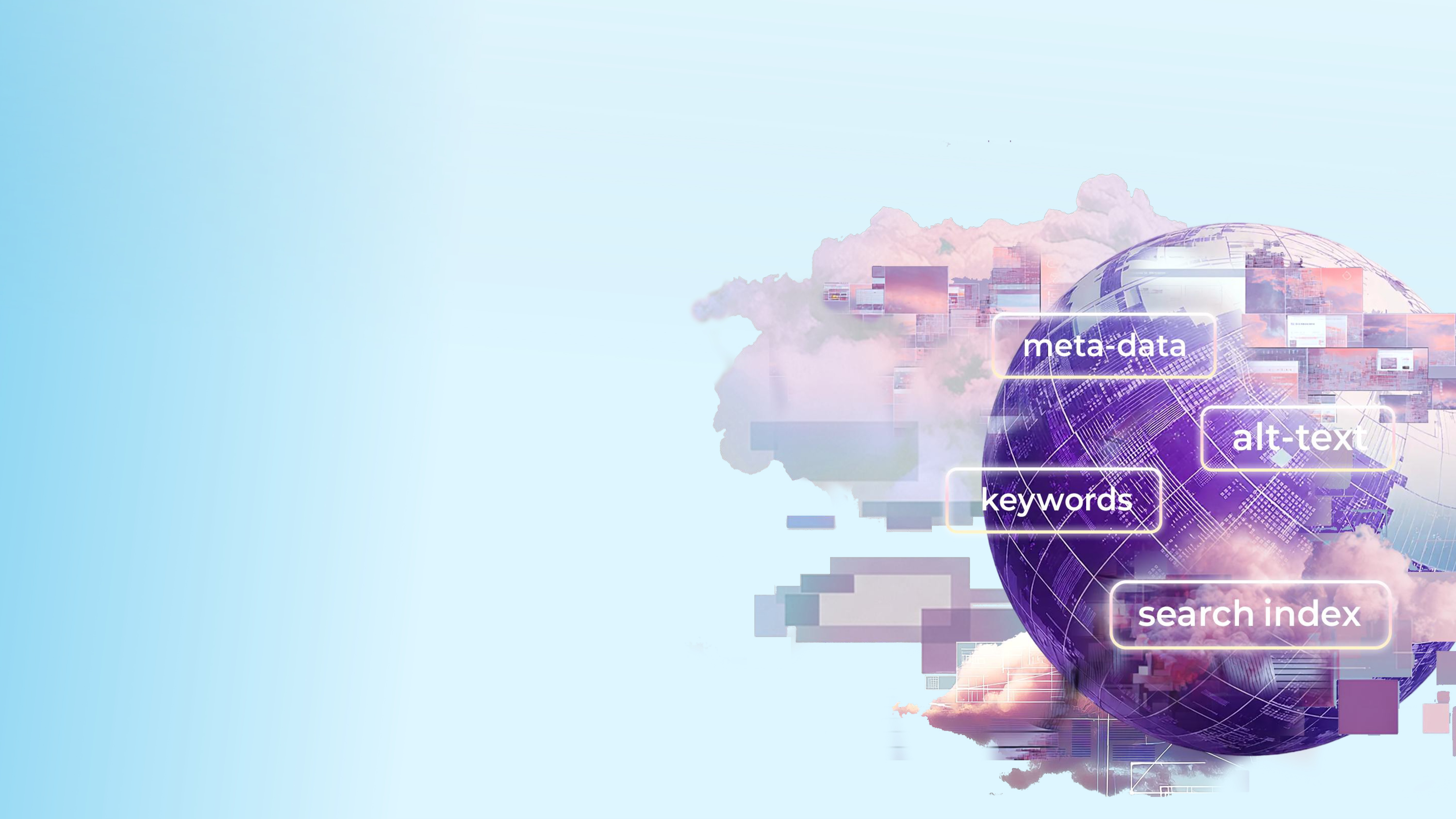 AI-powered SEO and GEO optimization dashboard showing search rankings, keyword analytics, and generative engine visibility metrics